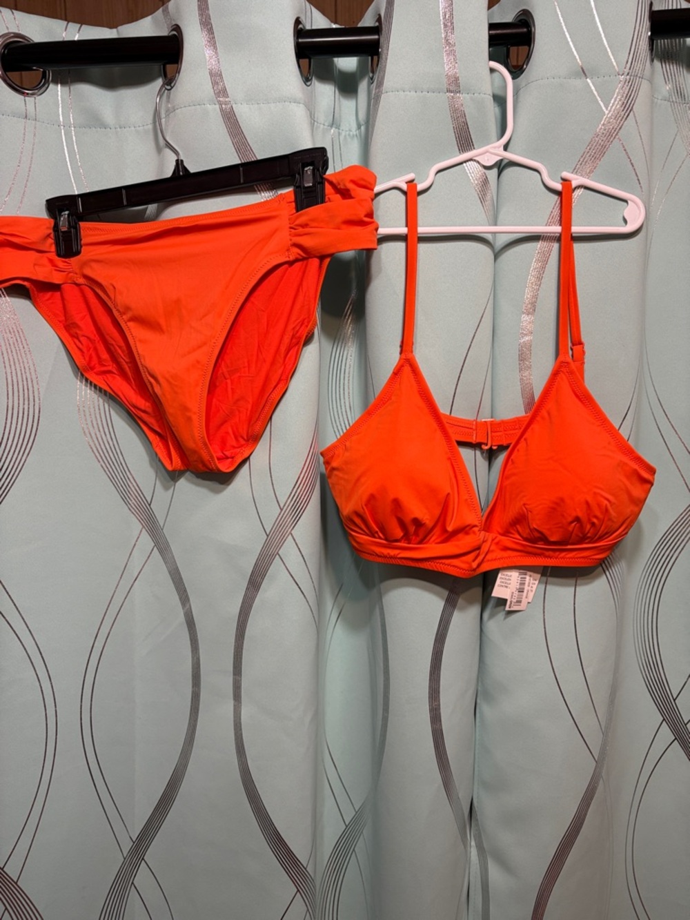 Amazon Essentials Bright Orange Two-Piece Bikini Set